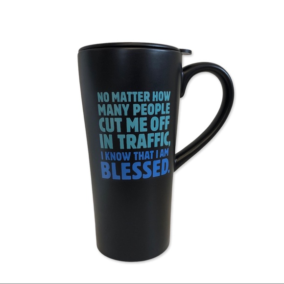 NEW Hallmark ‘NO MATTER HOW MANY PEOPLE CUT ME OFF…’ Sippy Travel MUG 🟦 - Picture 1 of 2